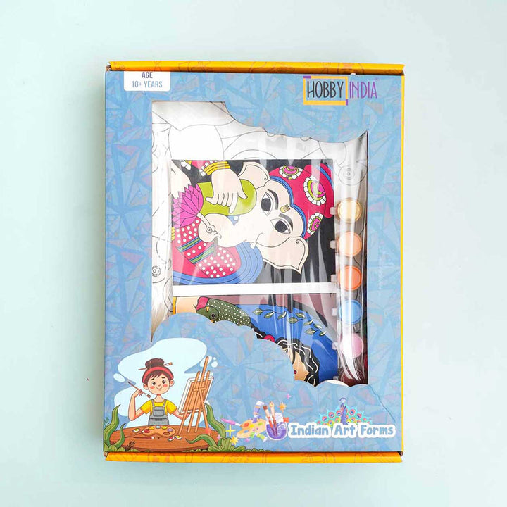 Madhubani Art Premarked Canvas DIY Kit