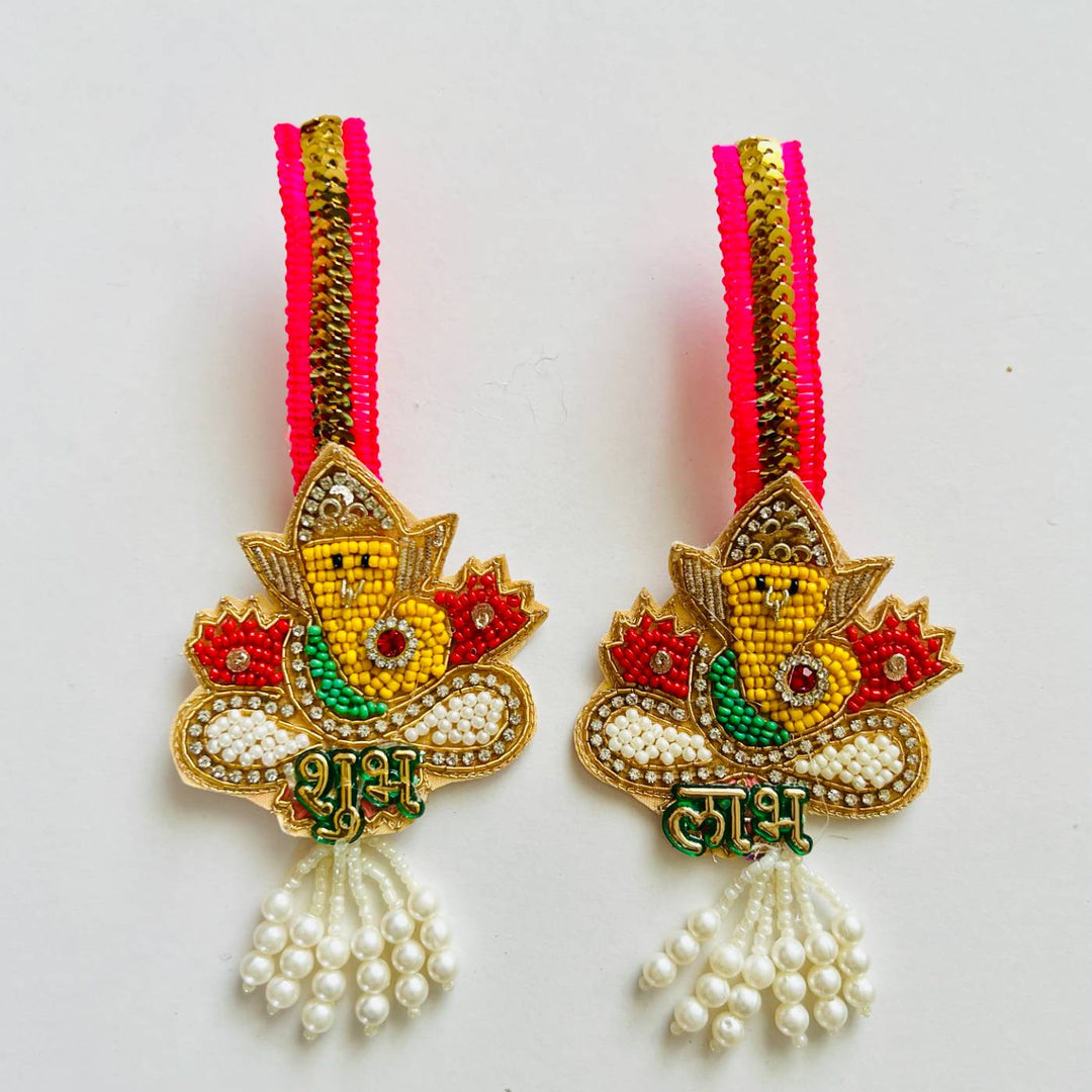 Handmade Beaded Ganesha Shubhlabh Hanging