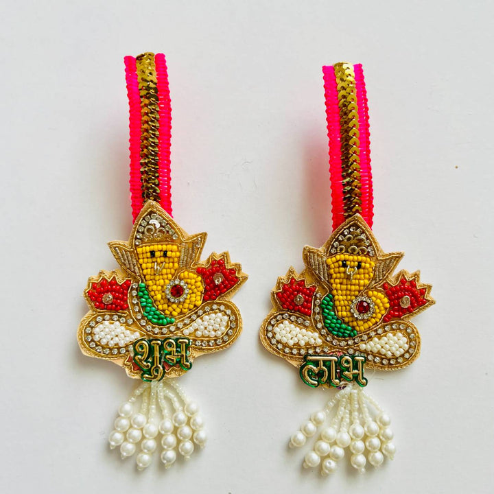 Handmade Beaded Ganesha Shubhlabh Hanging