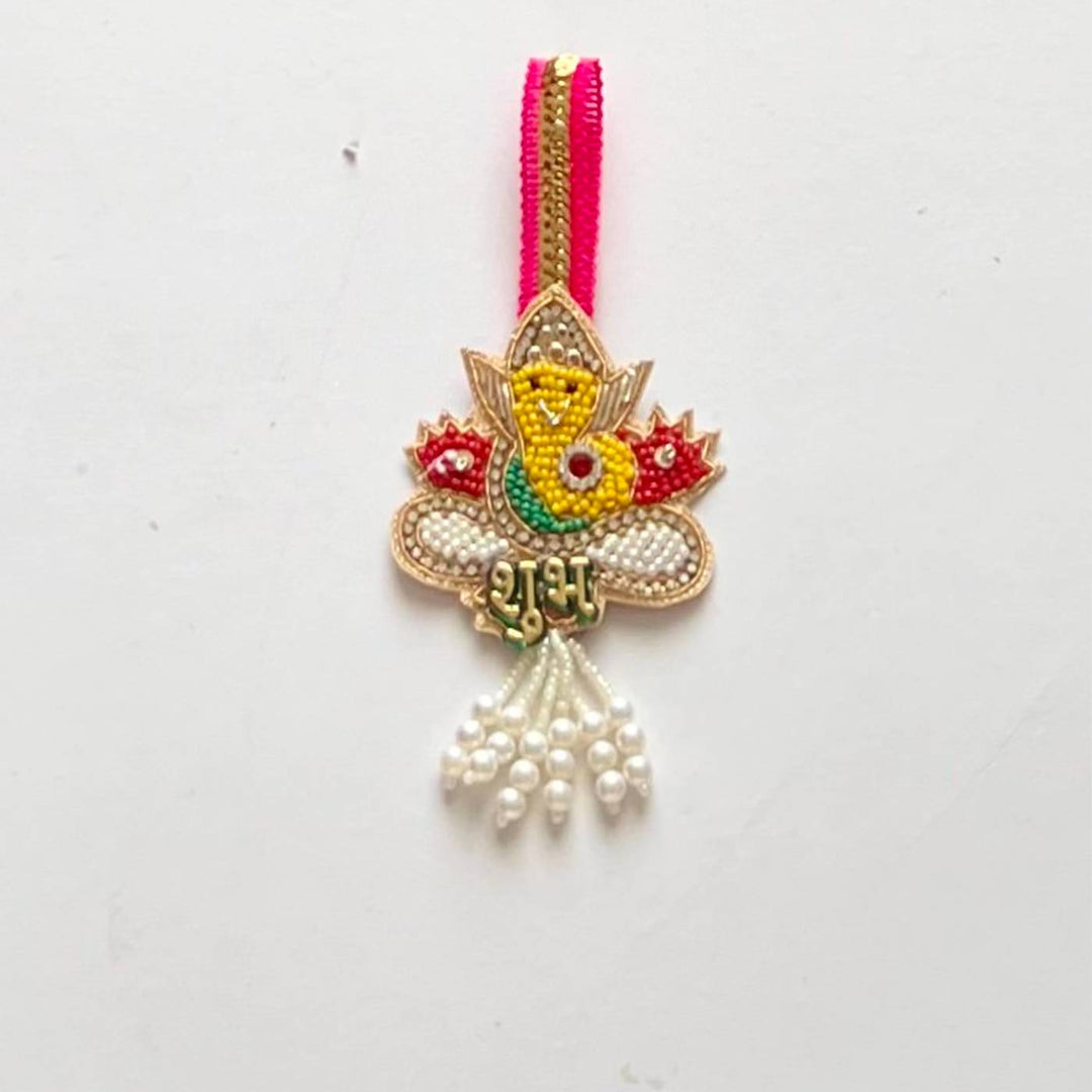 Handmade Beaded Ganesha Shubhlabh Hanging