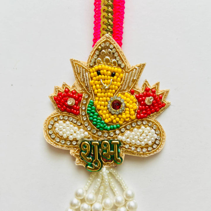 Handmade Beaded Ganesha Shubhlabh Hanging