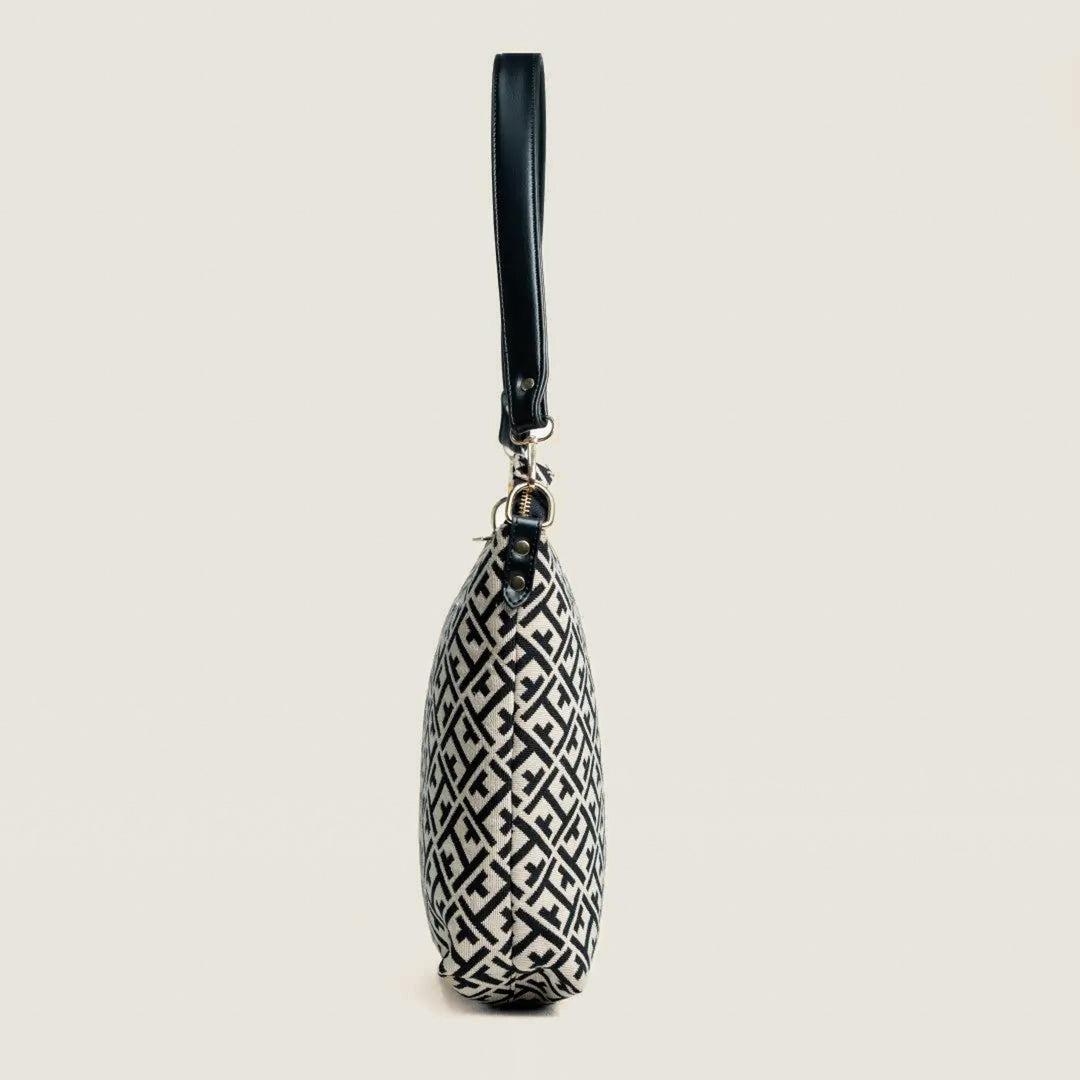 Gathjod Print Jacquard Shopper Bag