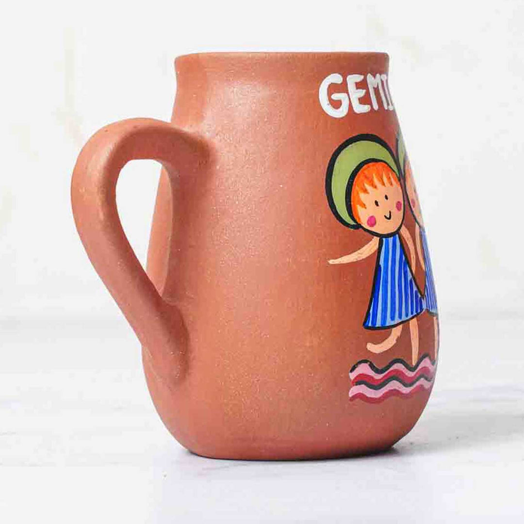 Personalized Hand-painted Gemini Zodiac Sign Terracotta Mug