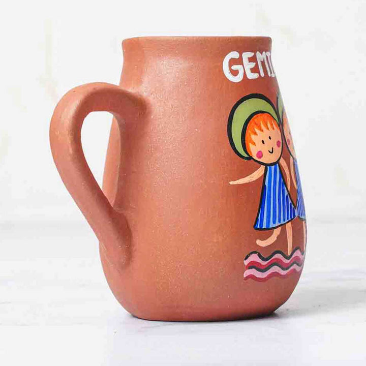 Personalized Hand-painted Gemini Zodiac Sign Terracotta Mug