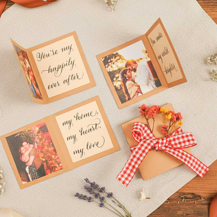 3 Pc | Photo Personalized Calligraphy Foldable Letter