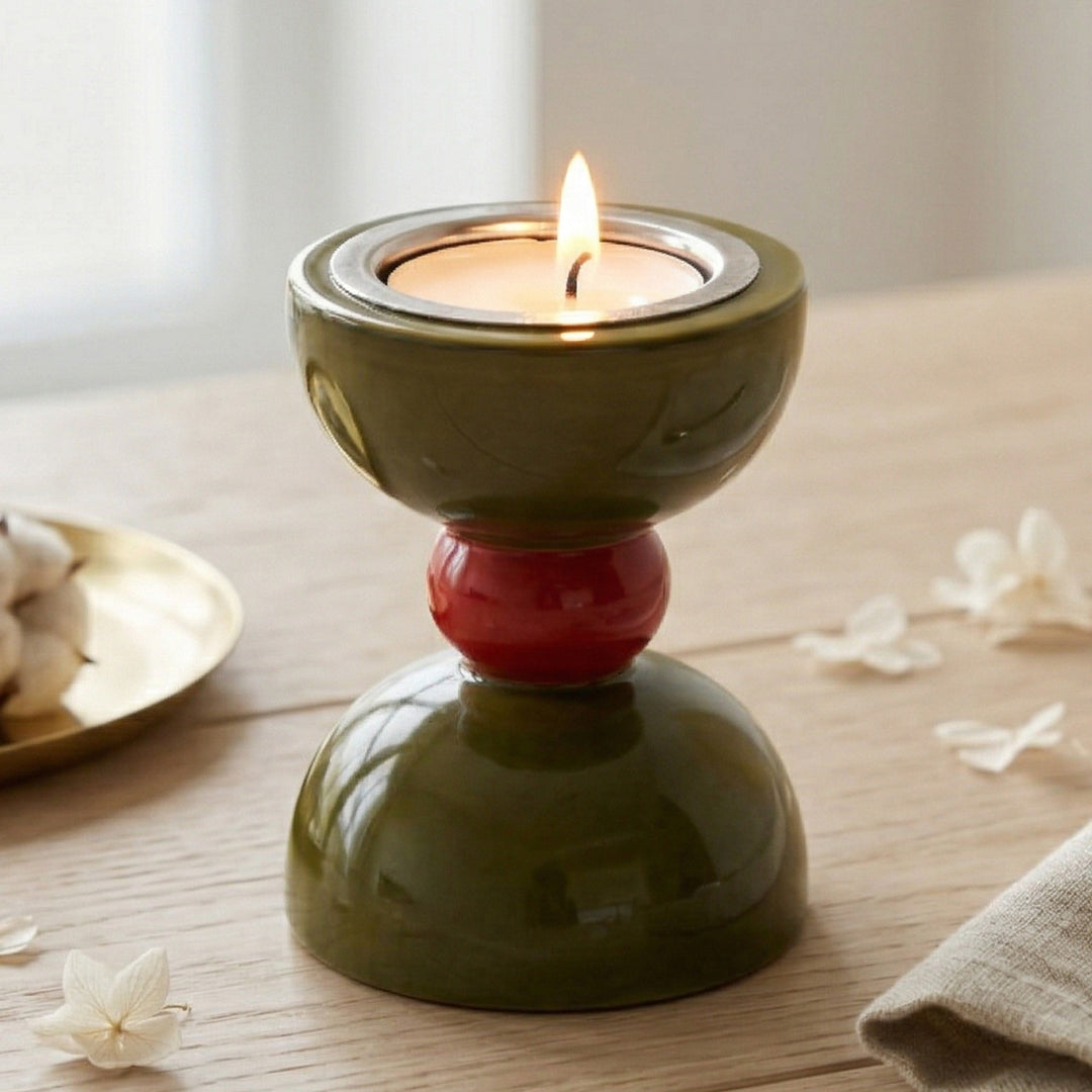 Handcrafted Channapatna Wooden Tea Light Holder
