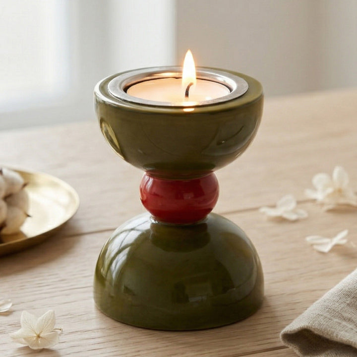 Handcrafted Channapatna Wooden Tea Light Holder