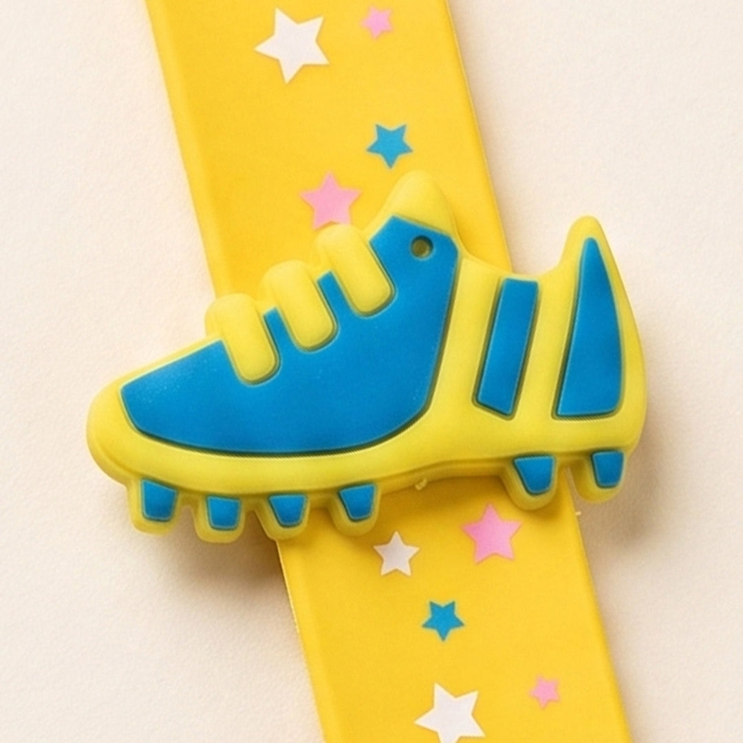 Handmade Football Shoe Silicone Slap Band Rakhi For Kids With Roli Chawal For Brother