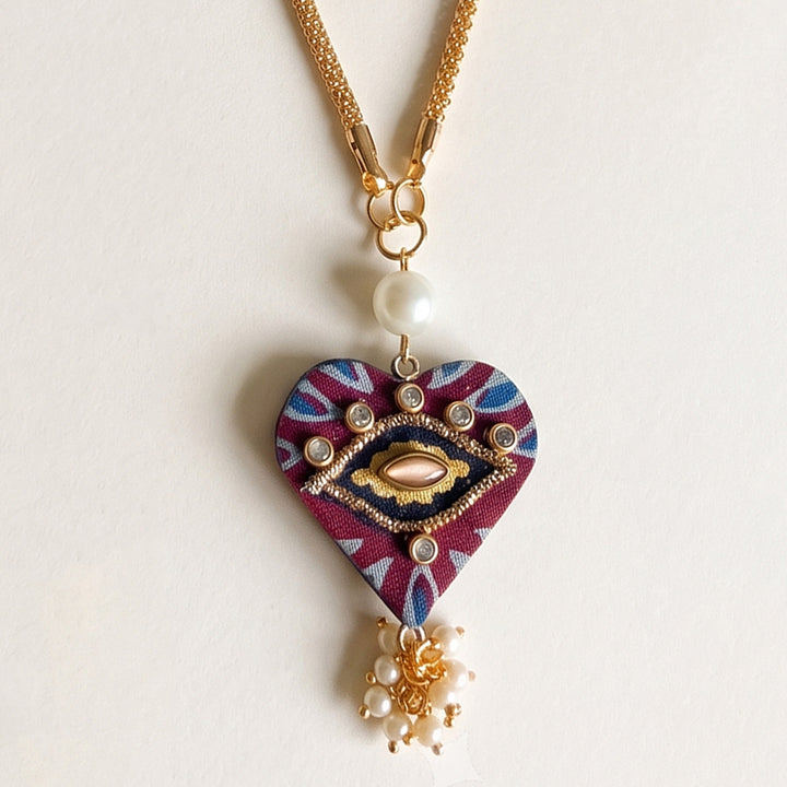 Nazar Evil Eye Ajrakh Block Print Lumba Rakhi With Roli Chawal For Bhabhi