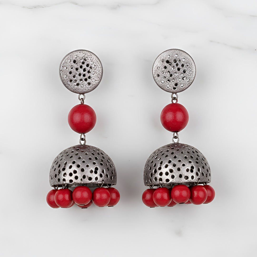 Handmade Boho Pop Terracotta Earrings