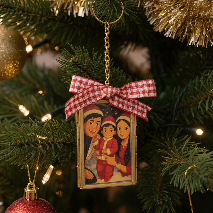 Photo Personalized Vintage Glass Christmas Ornament