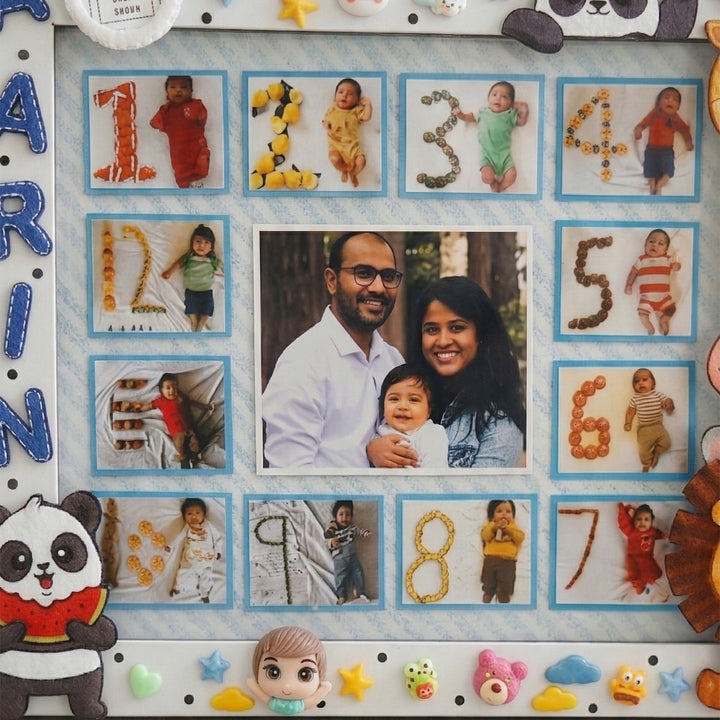 Twelve Months Kids Photo Personalized Frame