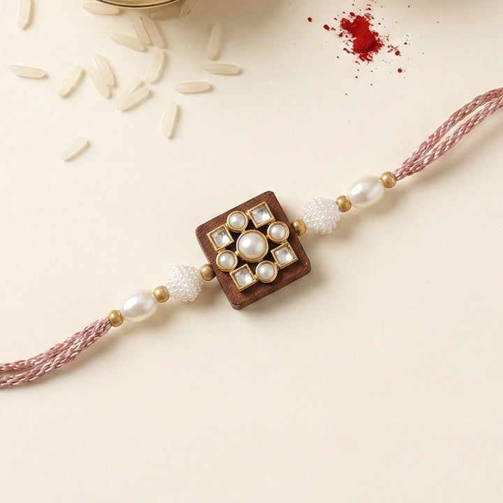 Handmade Vriksha Sacred Sutra Rakhi With Roli Chawal For Bhaiya