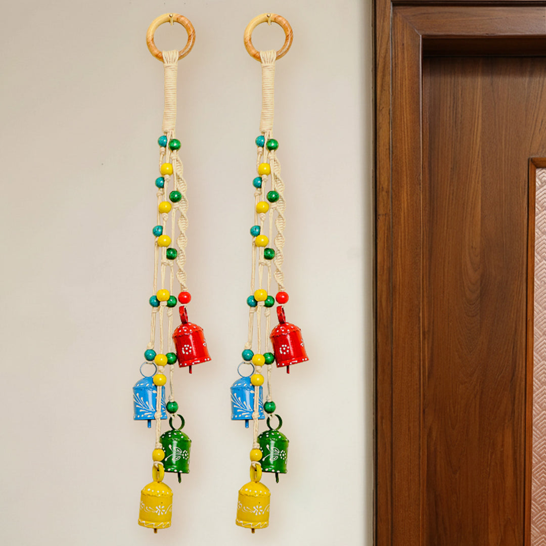Hand-Painted Colourful Bells Design Brass Windchime