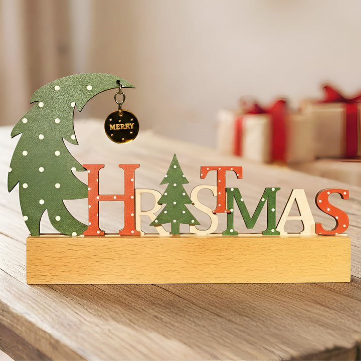 Laser Cut Wooden Christmas Table Decor