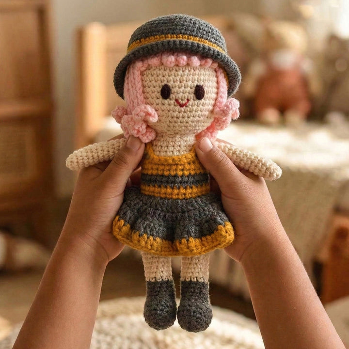 Handmade Cute Crochet Doll For Kids