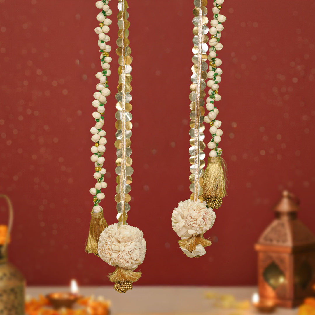 Handmade Shola Buds LED String Flower Design Hanging