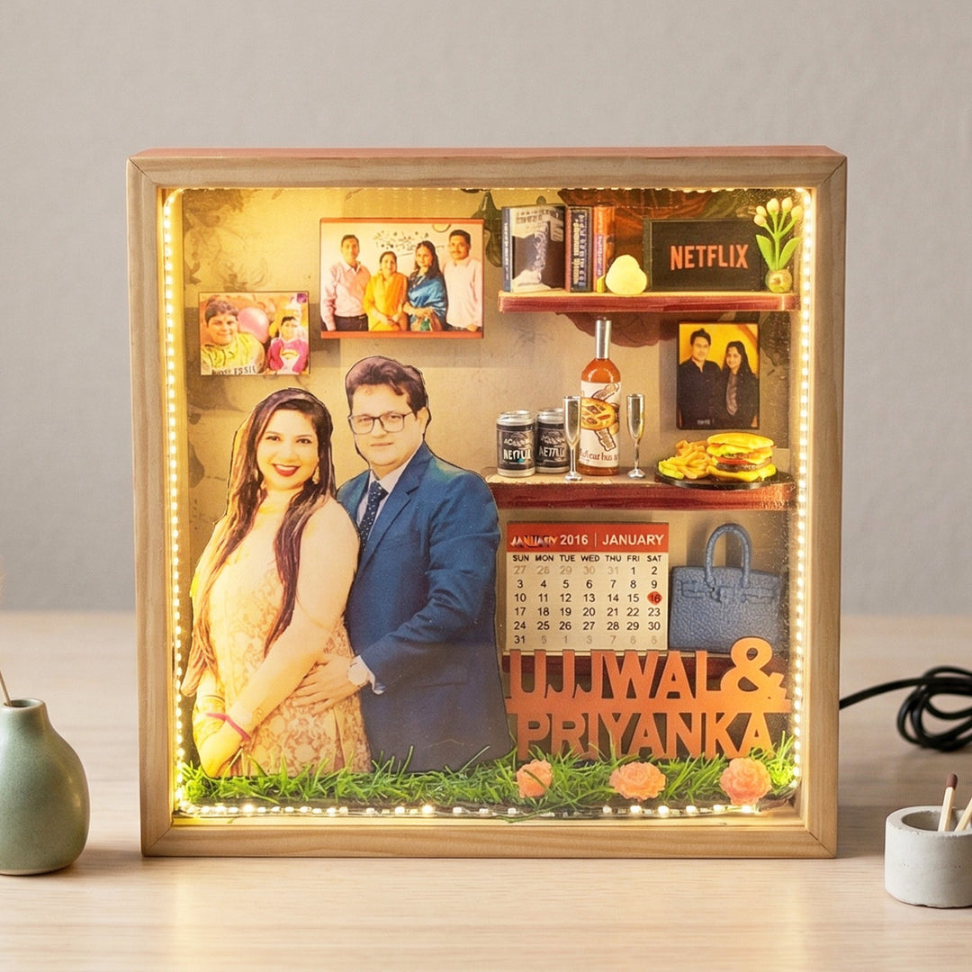 Anniversary Theme Photo Personalized Minature Frame