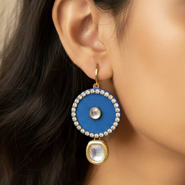 Handmade Kundan Gaji Silk Earrings