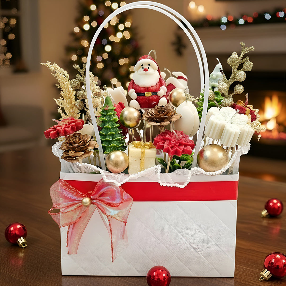 Handmade Christmas Bouquet Theme Soy Wax Candle