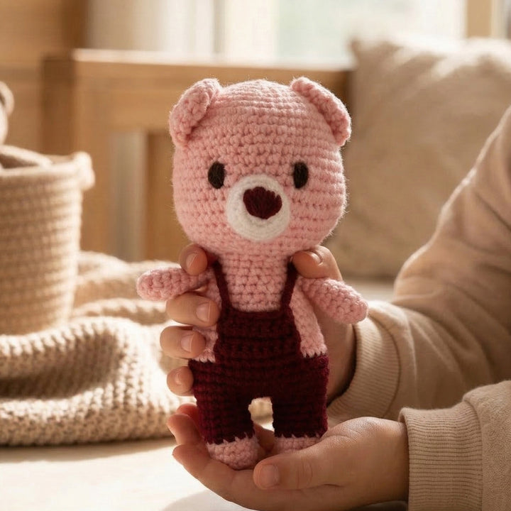 Handmade Crochet Bear Toy For Kids