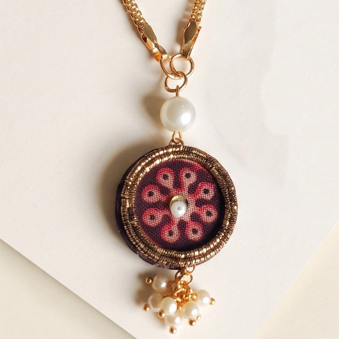 Phool Ajrakh Block Print Lumba Rakhi With Roli Chawal For Bhabhi