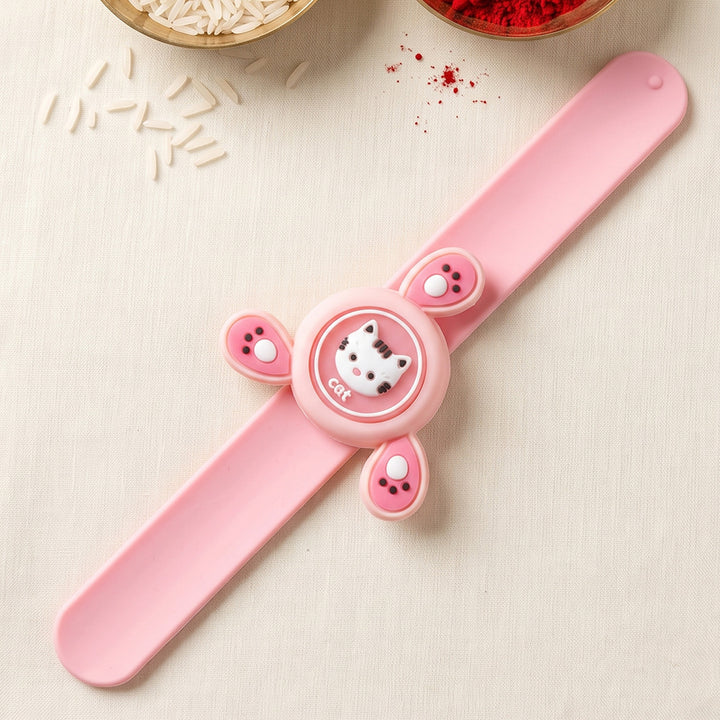 Adjustable Printed LED Spinner Friendship Band Kids Rakhi For Brother