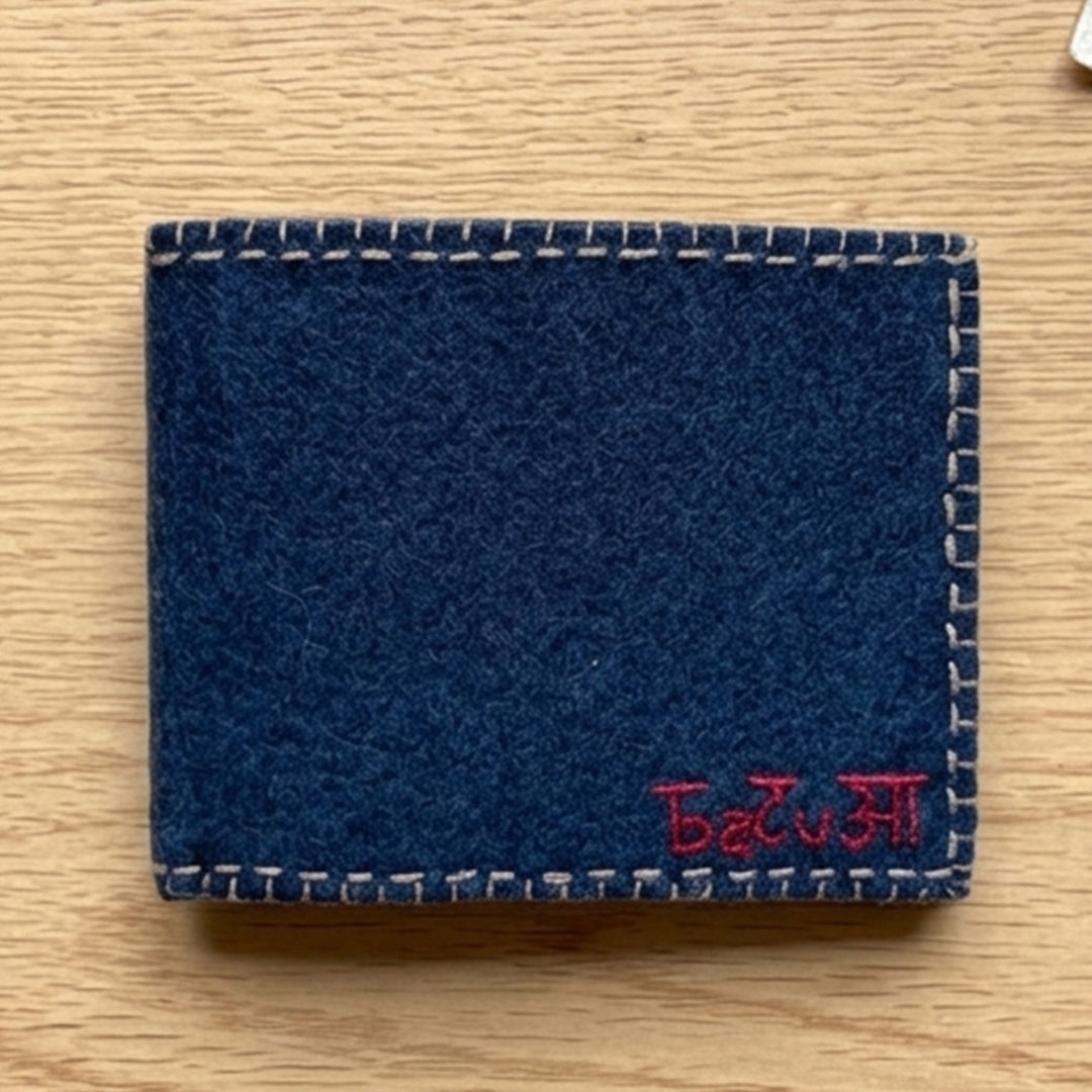 Handmade Travel Batua Wallet | Navy Blue