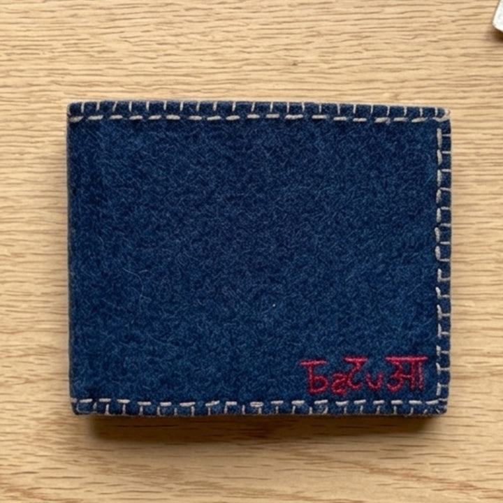Handmade Travel Batua Wallet | Navy Blue