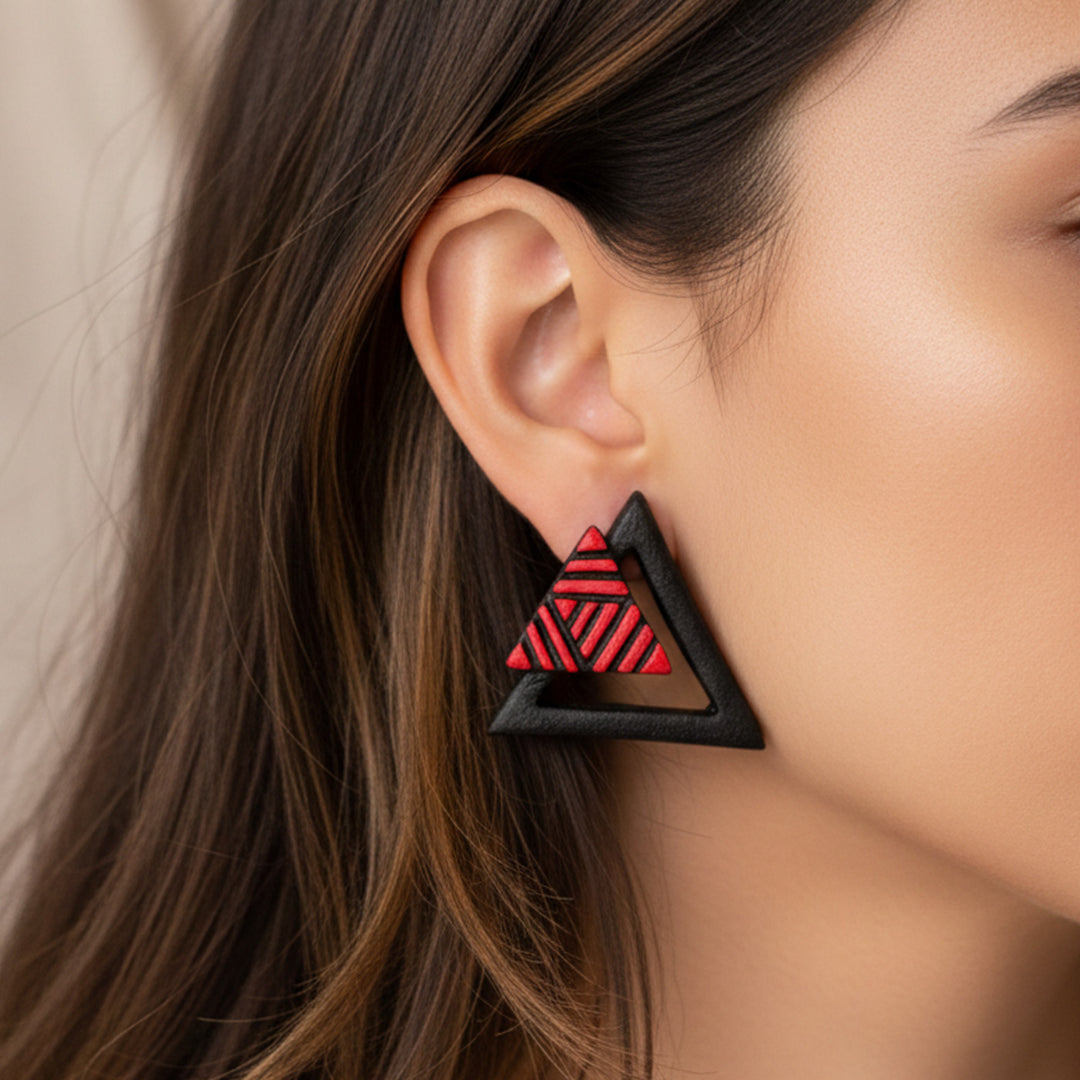Handmade Neon Nods Terracotta Earrings