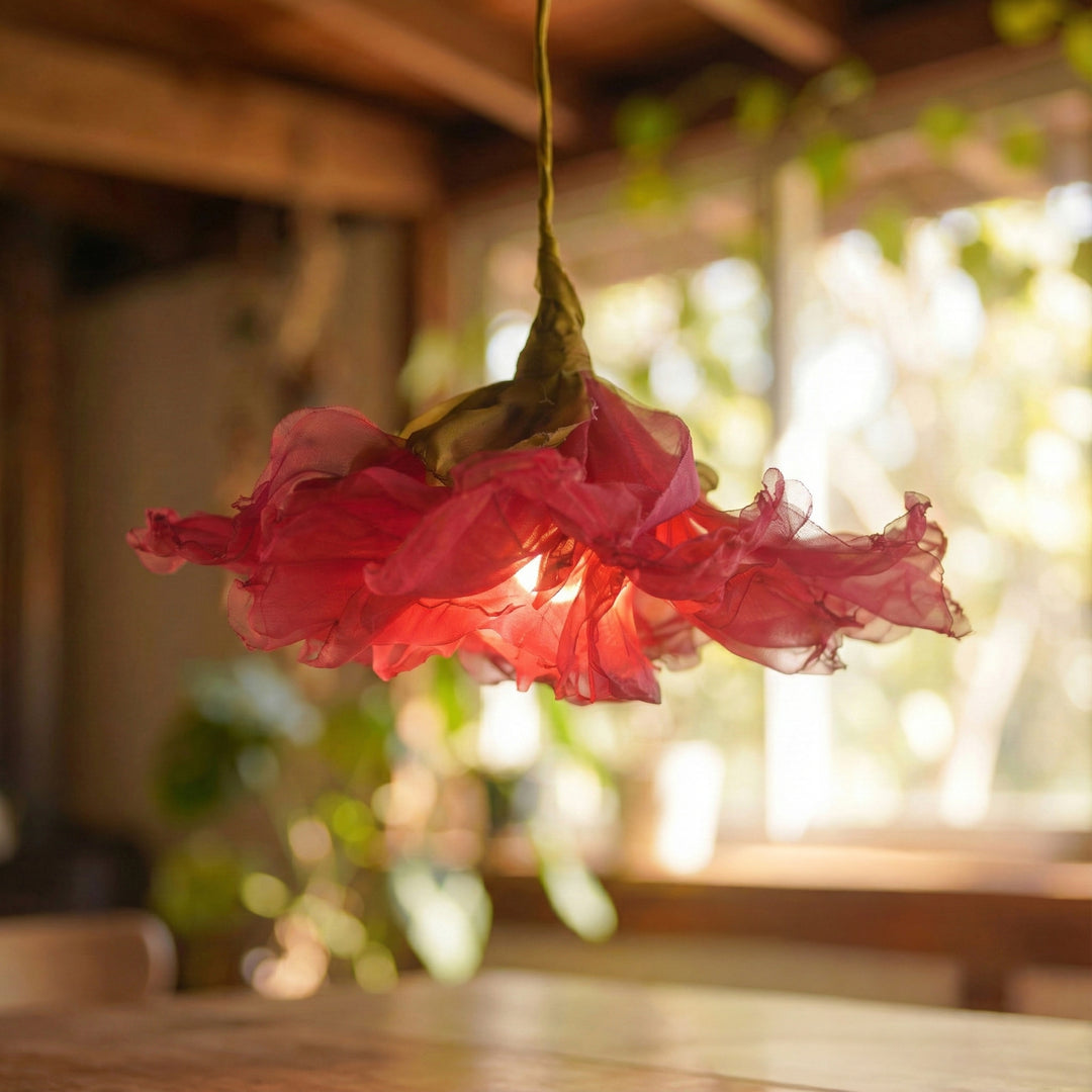 Elegant Organza Purple Flower Lamp | Premium Statement Lighting