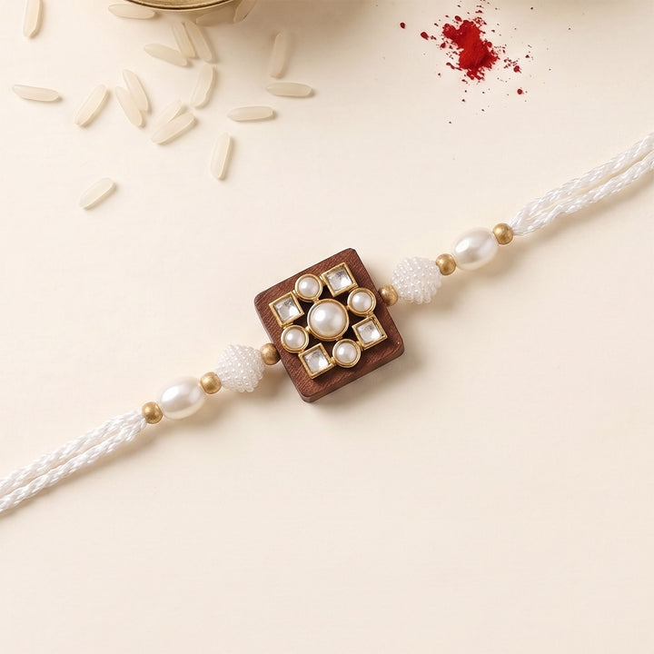 Handmade Vriksha Sacred Sutra Rakhi With Roli Chawal For Bhaiya