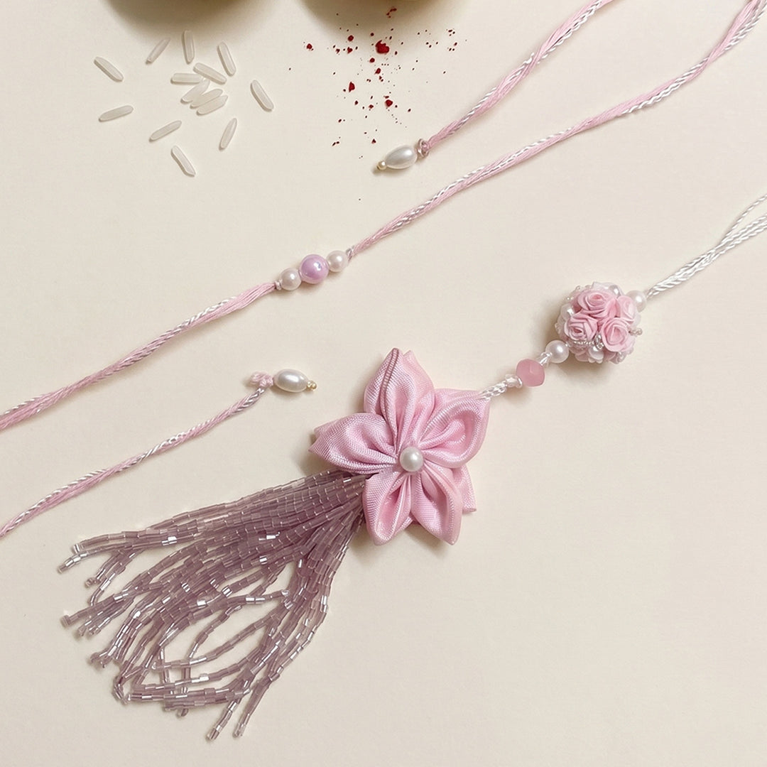 Handmade Floral theme Guldasta Couple Rakhi Lumba Set With Roli Chawal For Bhaiya Bhabhi