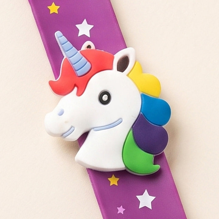 Handmade Unicorn Head Silicone Slap Band Rakhi For Kids With Roli Chawal For Brother