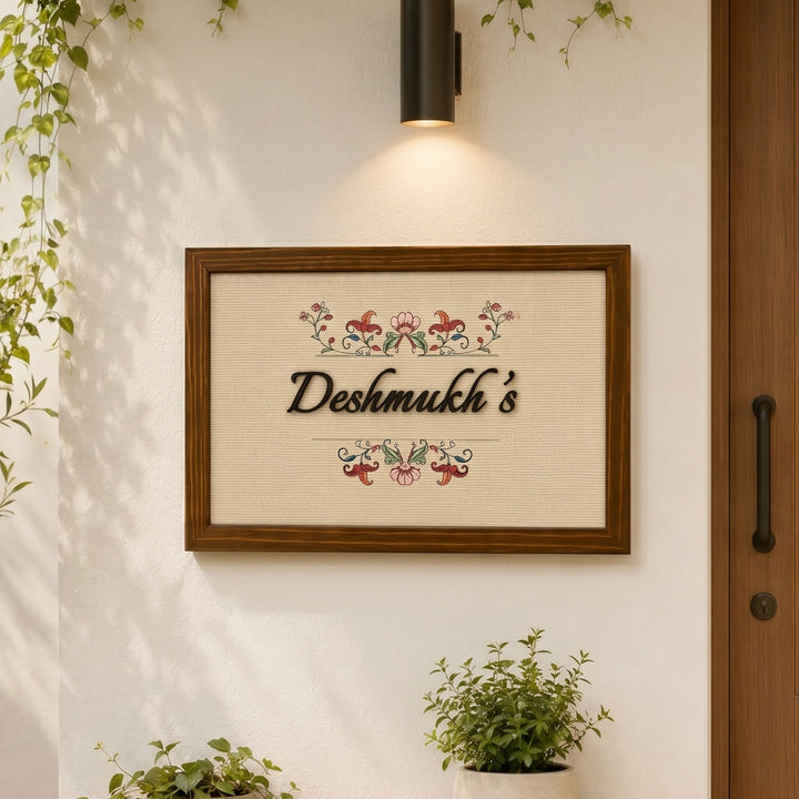 Personalized Classic Tale Printed Wooden & Acrylic Name Plate with 3D Letters