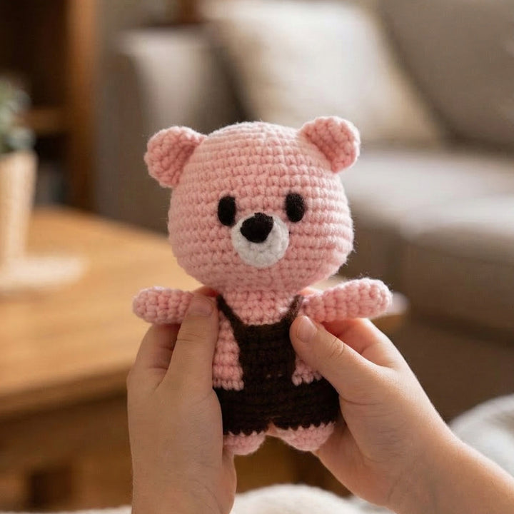 Handmade Crochet Bear Toy For Kids