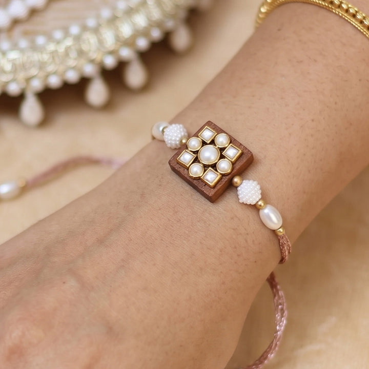 Handmade Vriksha Sacred Sutra Rakhi With Roli Chawal For Bhaiya