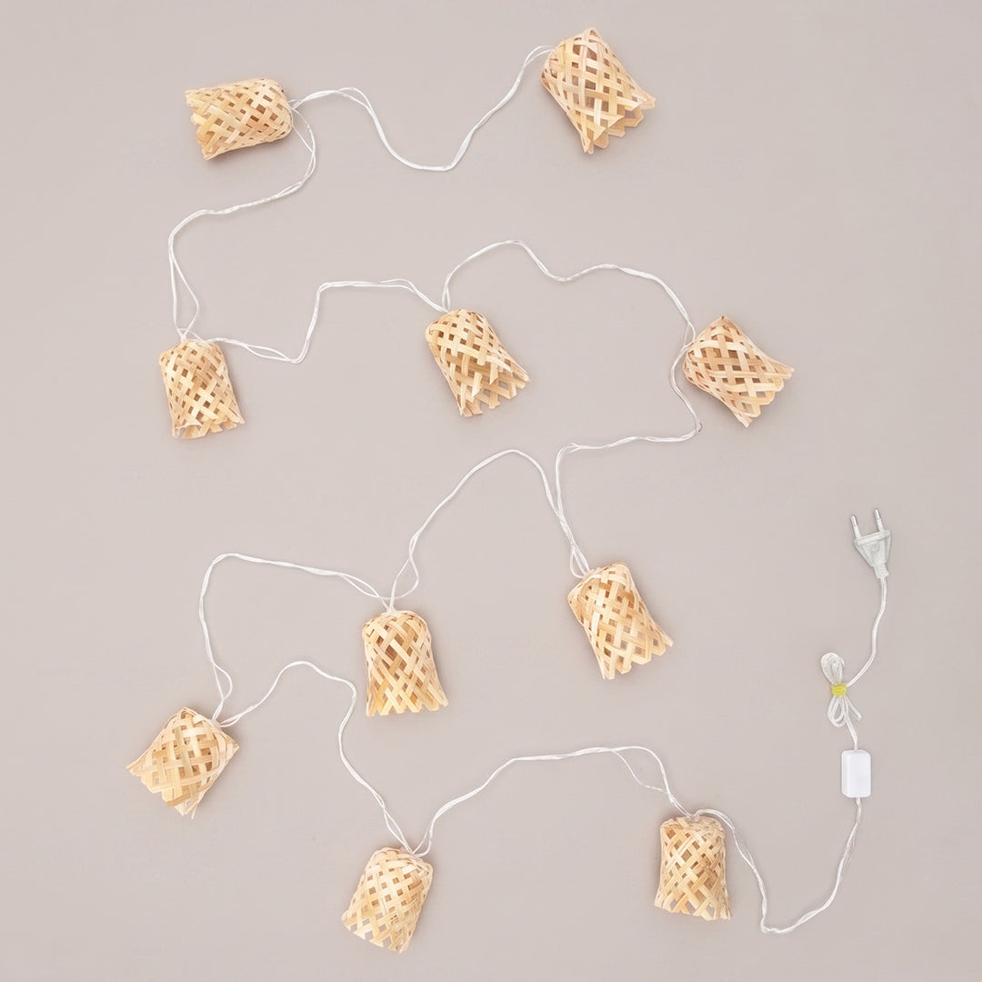 "Vine" Handcrafted Beige Bamboo LED Fairy Light For Home Decor