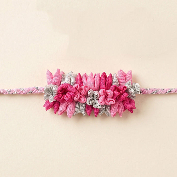 Handmade Bud & Mogra Strand Silk Fabric Rakhi For Brother With Roli Chawal