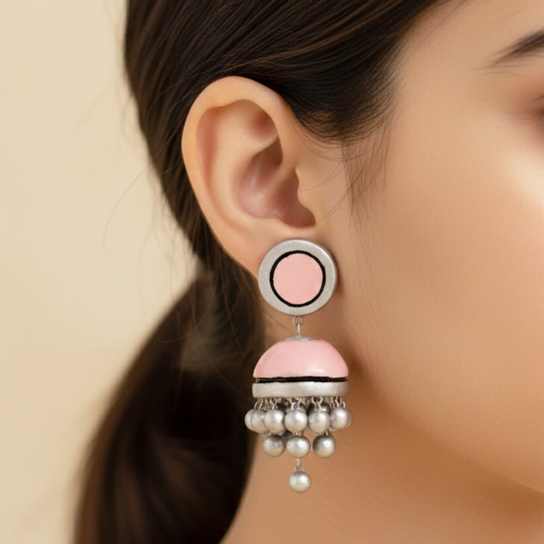 Handmade Pastel Chime Terracotta Earrings