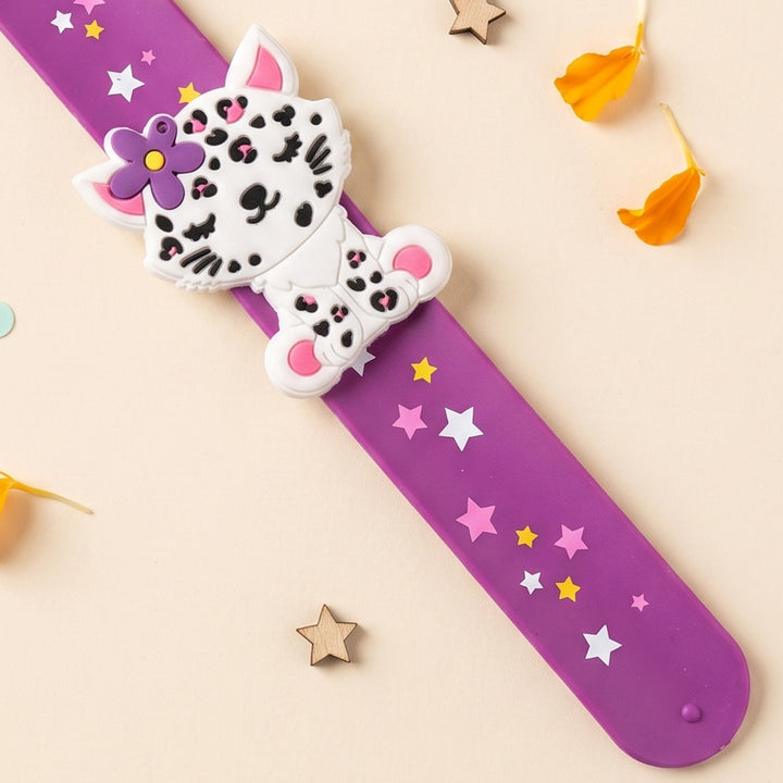 Handmade Cat Silicone Slap Band Rakhi For Kids With Roli Chawal For Brother