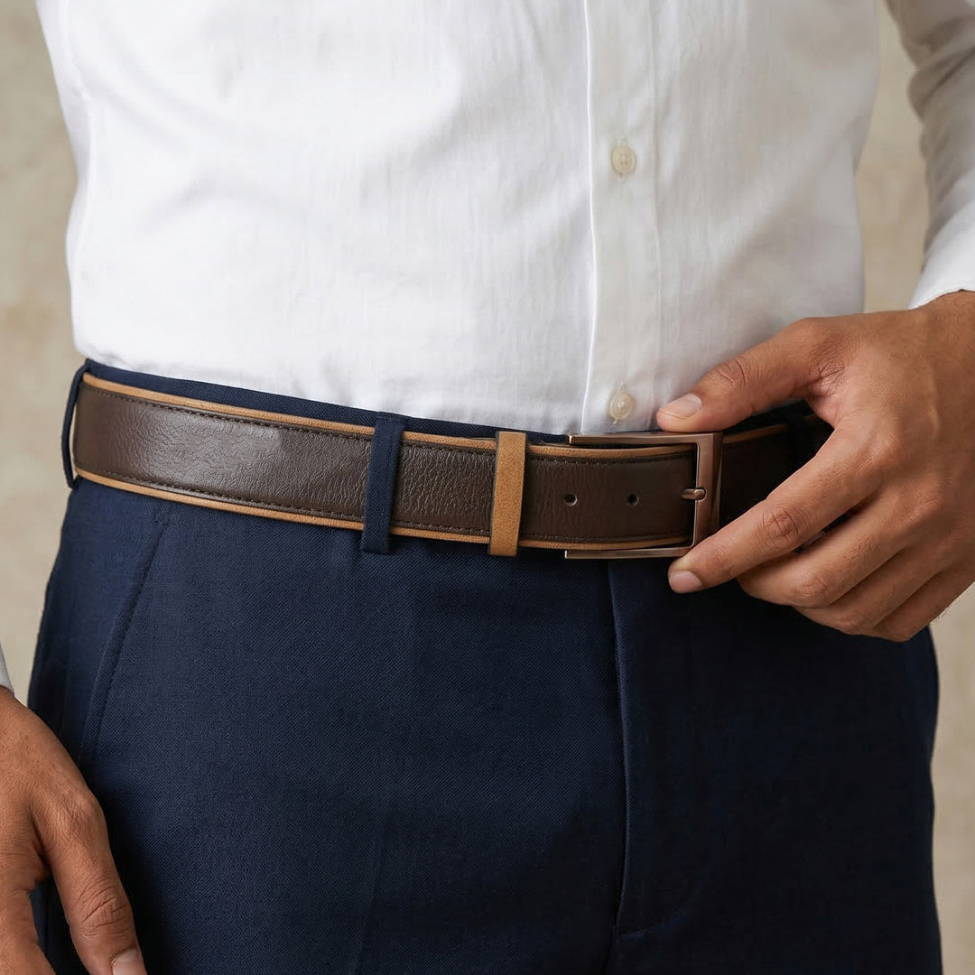 Light Brown Dori Leather Belt For Men