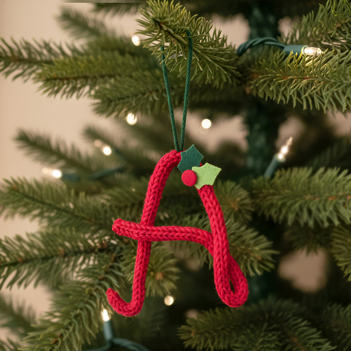 Personalized Intial Felt Christmas Ornament