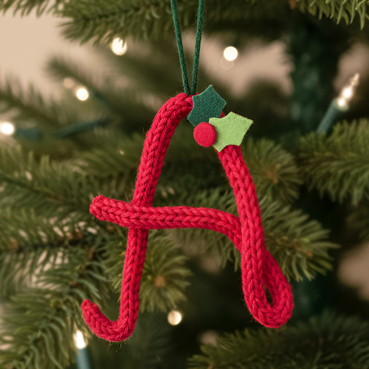 Personalized Intial Felt Christmas Ornament