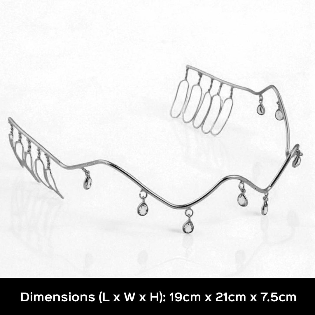 Handmade Sparkling Wave 18k Gold Plated Reverse Headband For Weddings