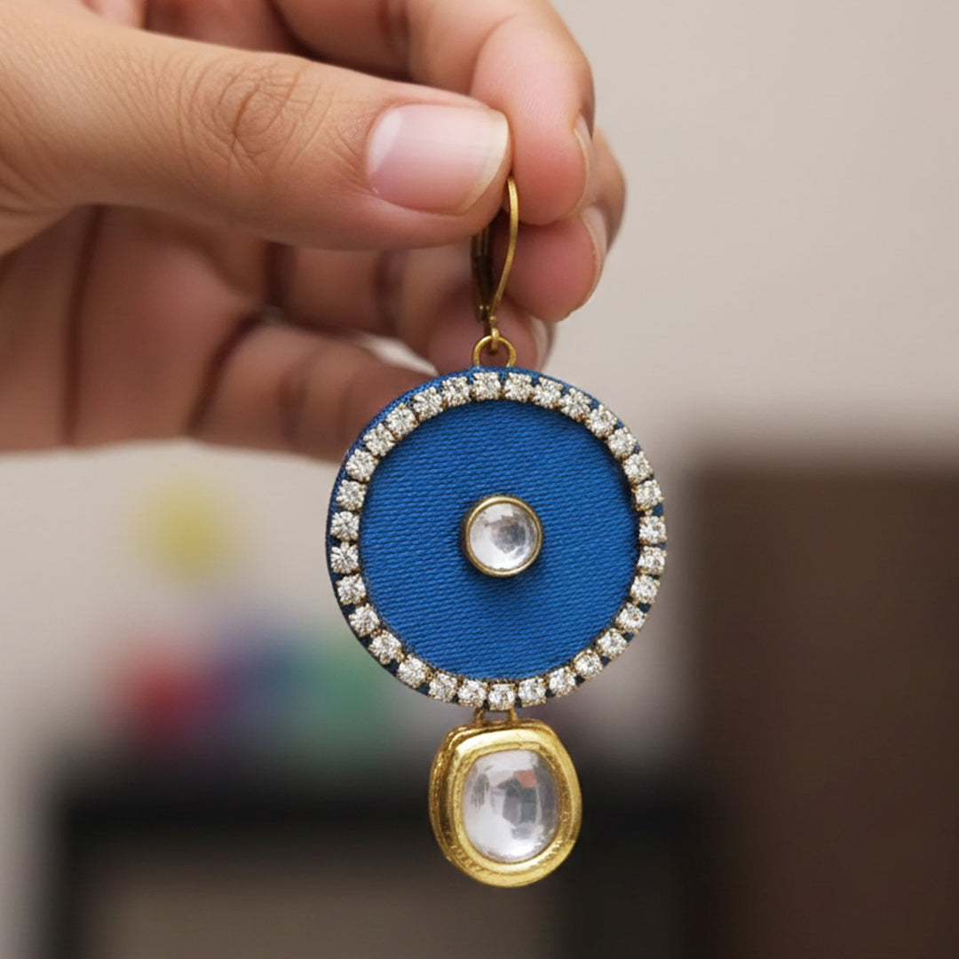 Handmade Kundan Gaji Silk Earrings