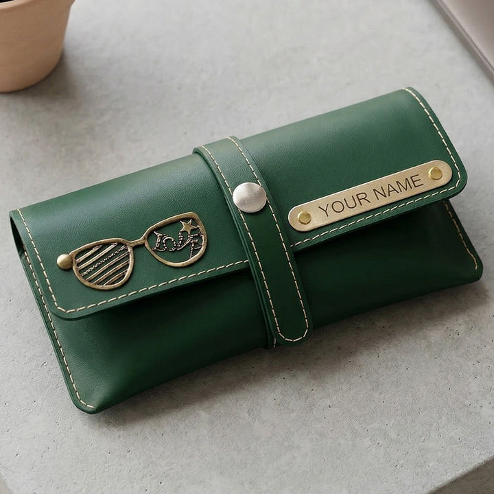 Personalized Faux Leather Eyeware Case With Charm
