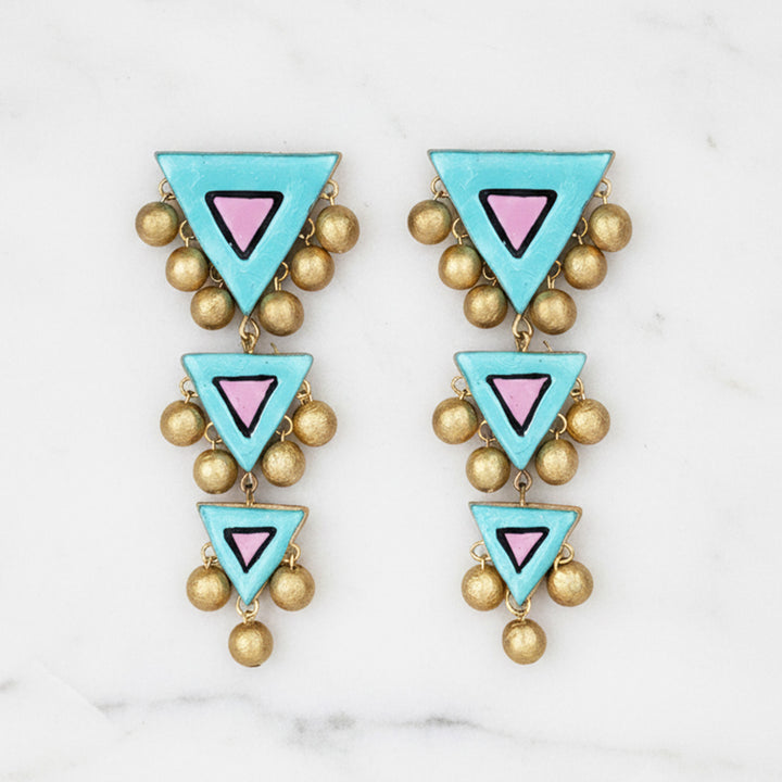 Handmade Desi Dazzle Terracotta Earrings