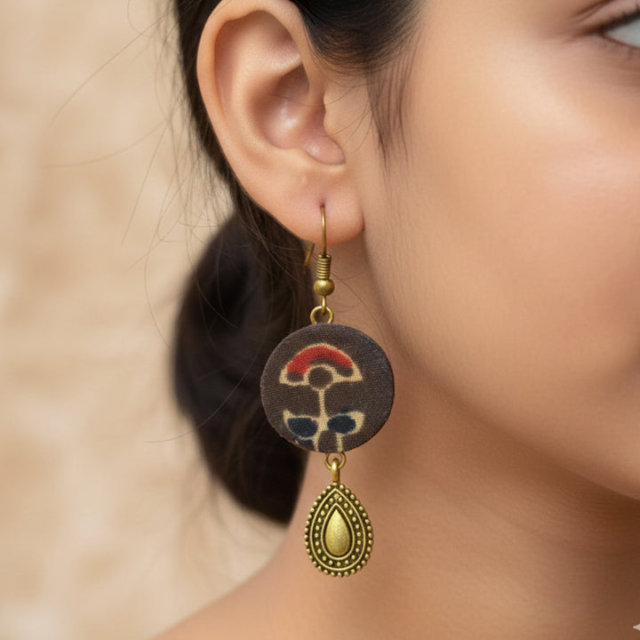 Handmade Drop Motif Statement Earrings