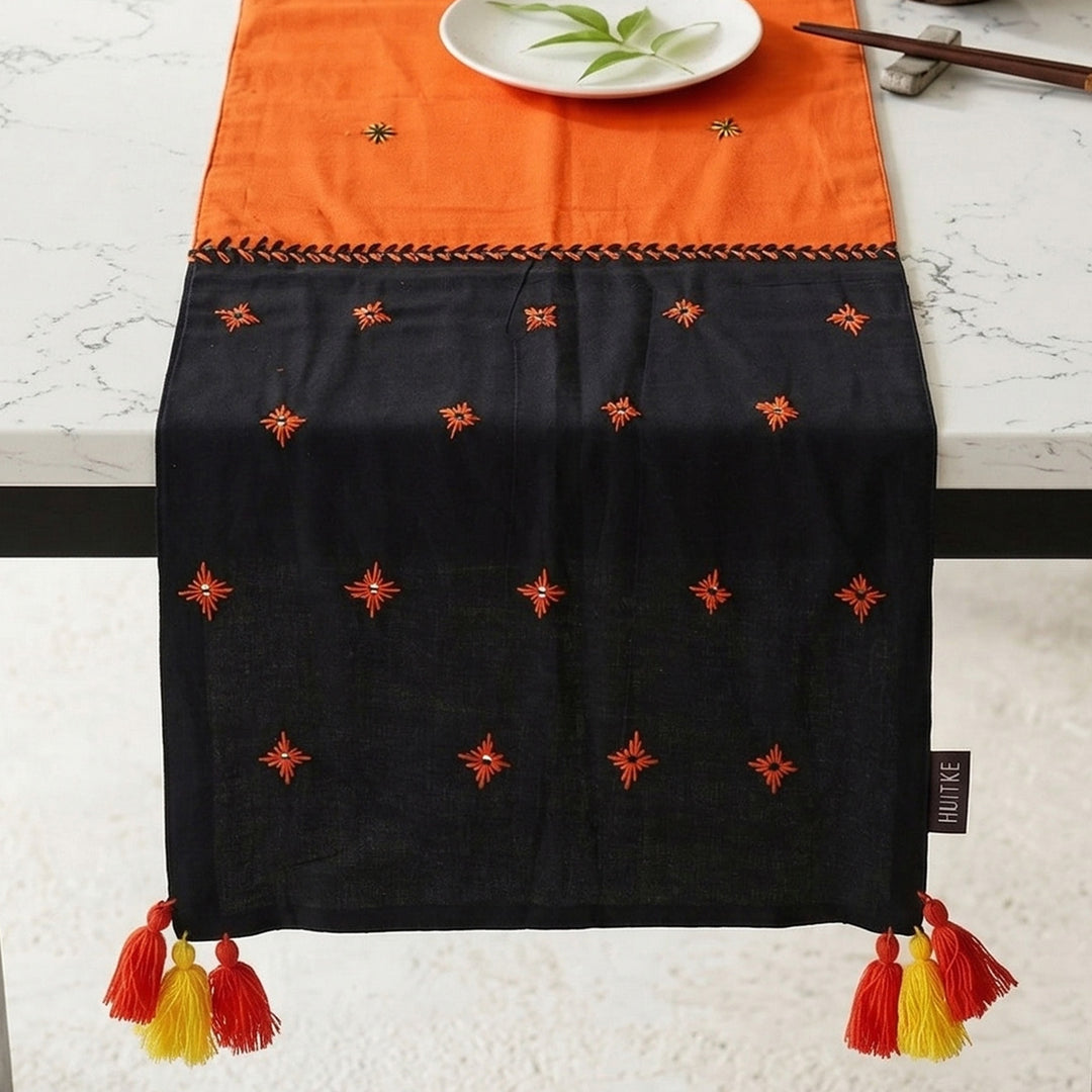 Orange Sienna Cotton Table Runner